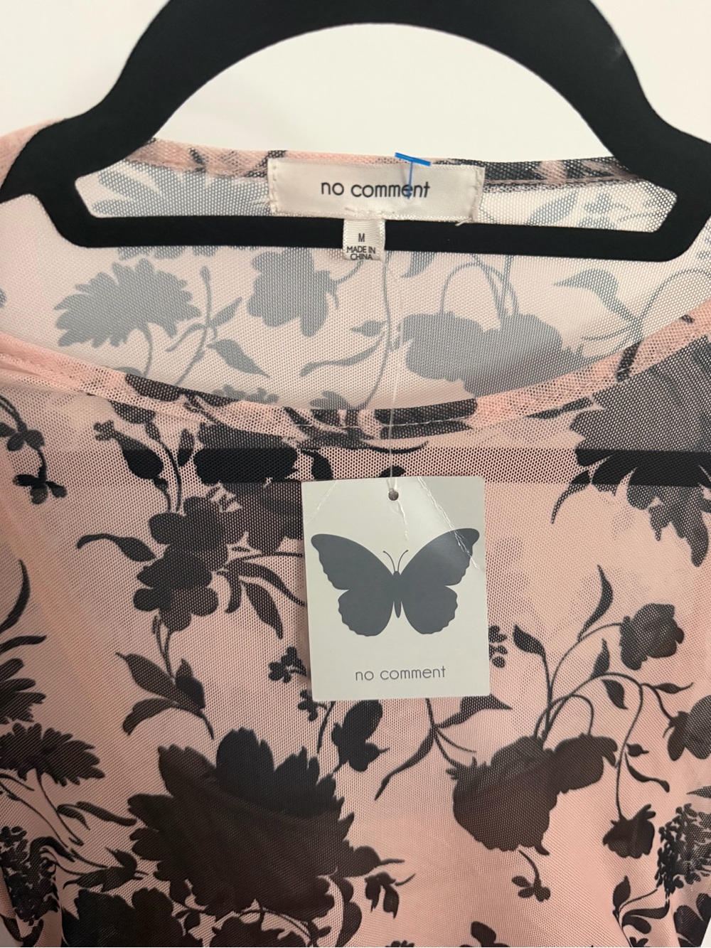 Pink Floral Long-Sleeve Maxi Dress with Black Print - Picture 4 of 5
